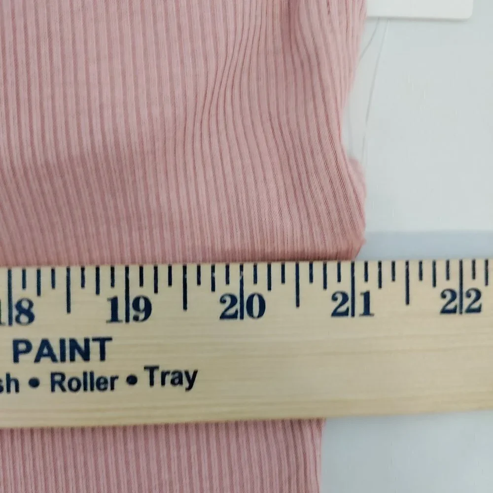 New Jones New York Ribbed U-Neck Short Sleeve Oversized Top Small Women Pink - Picture 6 of 8